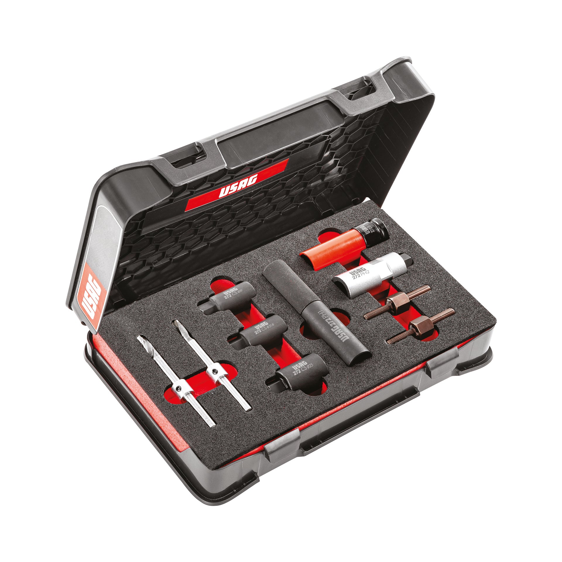 272 DS - universal kit for removing anti-theft nuts and screws (10 pcs) - Usag - U02720001 272 DS - universal kit for removing anti-theft nuts and screws (10 pcs) - Usag - U02720001